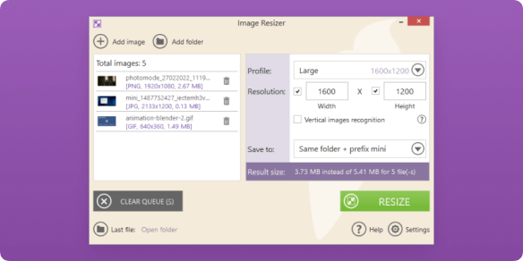 Formatos de imagen compatibles