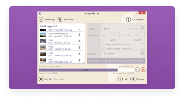 Redimensionar fotos por lotes