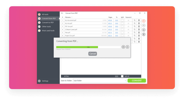 Procesamiento de forma masiva